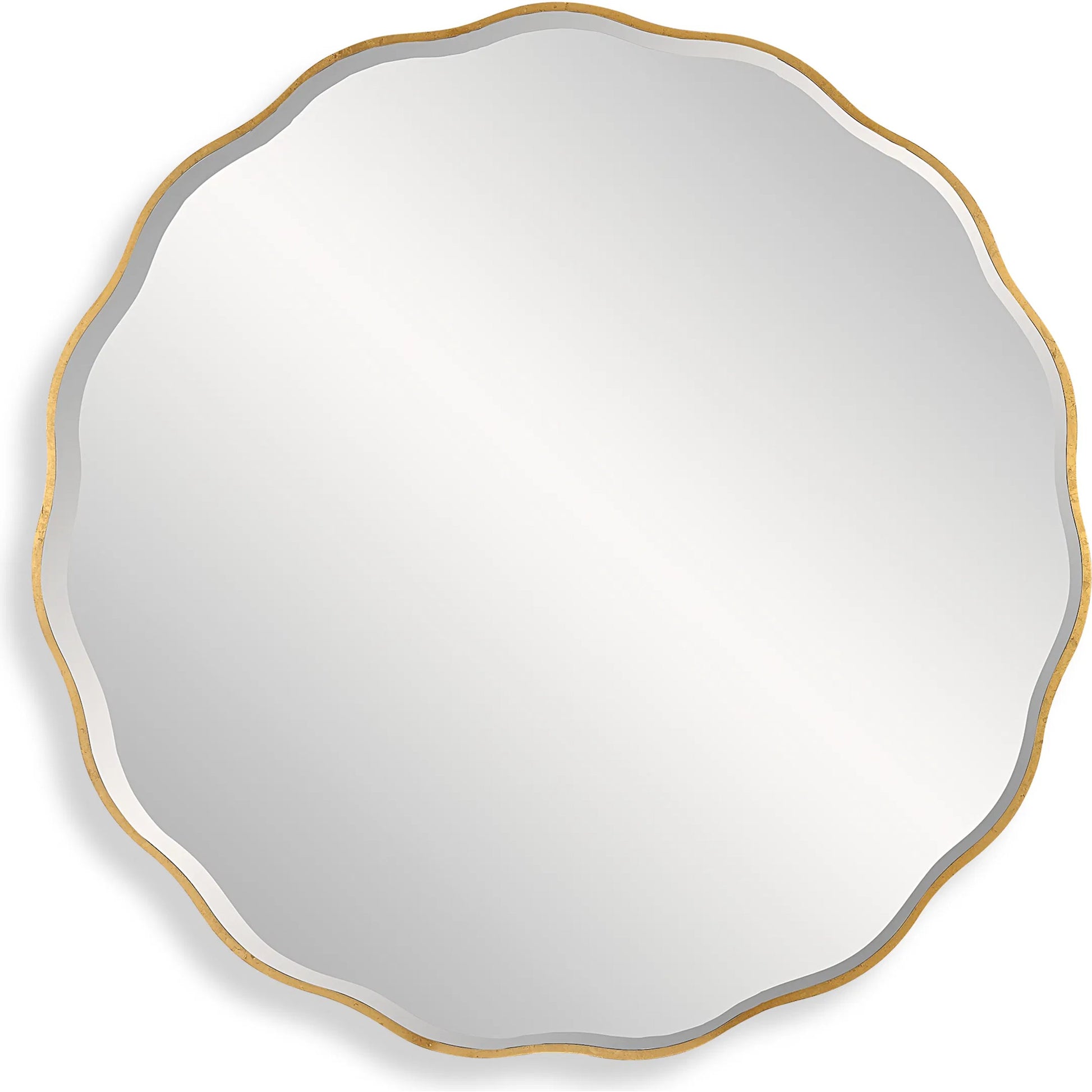 Aneta Round Mirror by Uttermost in gold. Made from mdf, mirror in a modern style.