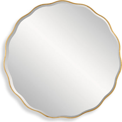 Aneta Round Mirror by Uttermost in gold. Made from mdf, mirror in a modern style.