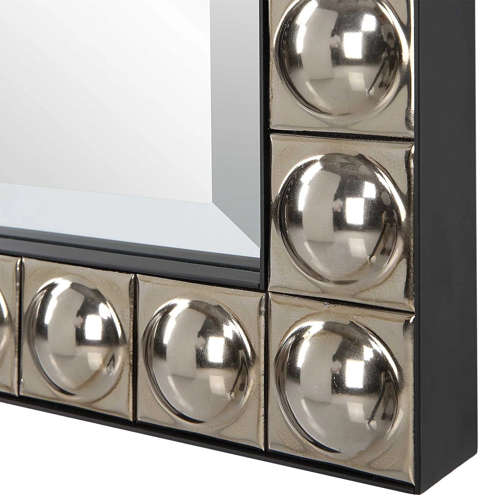 Silvio Tiled Vanity Mirror by Uttermost in antiqued silver-champagne. Made from iron, ceramic, mirror, mdf in a modern style.