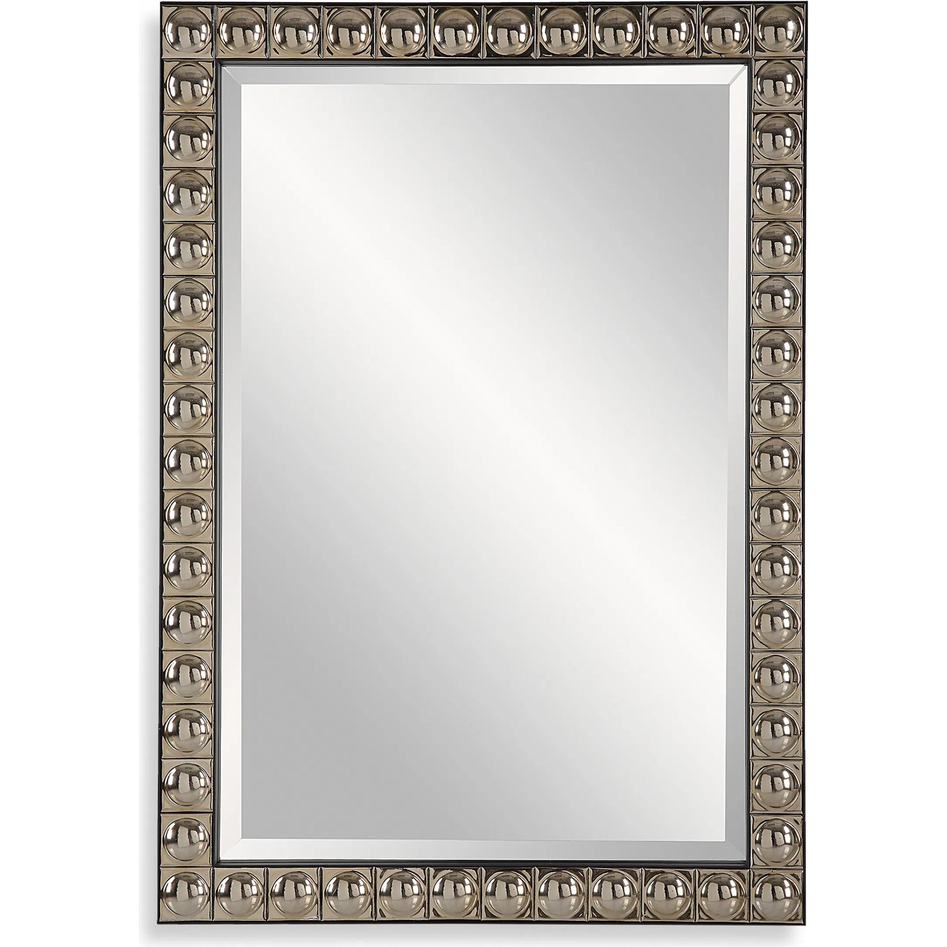 Silvio Tiled Vanity Mirror by Uttermost in antiqued silver-champagne. Made from iron, ceramic, mirror, mdf in a modern style.