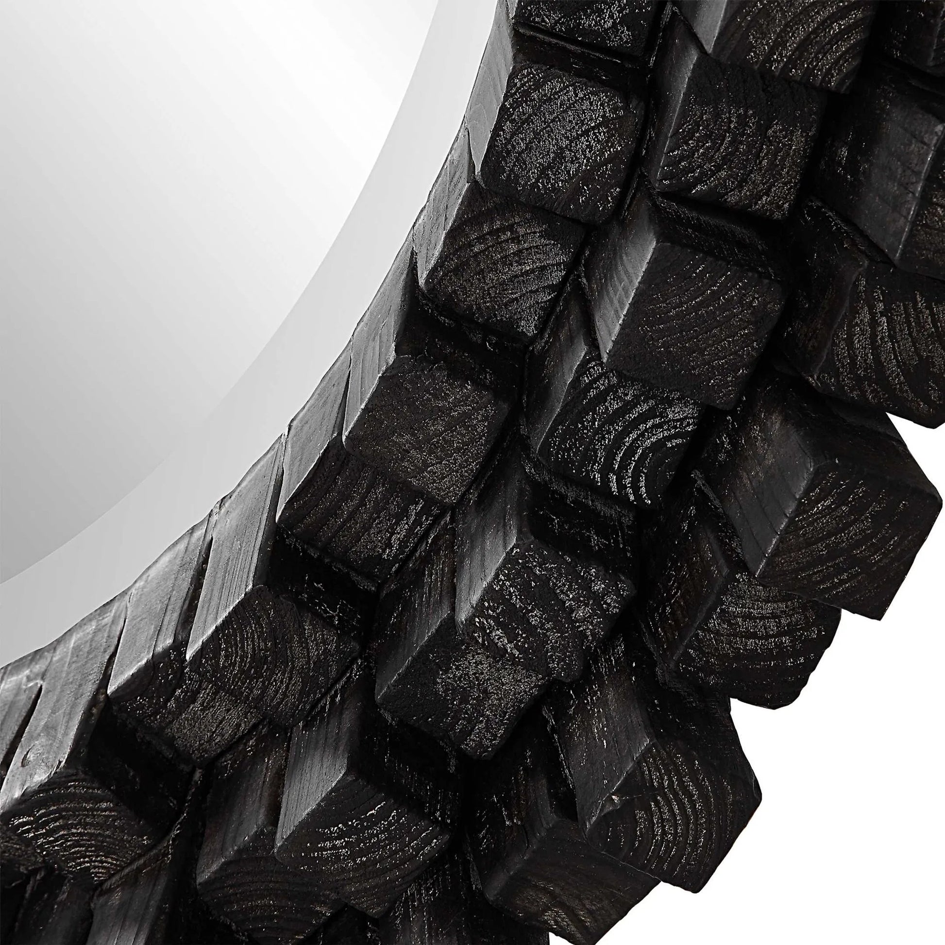 Circle of Piers Round Mirror by Uttermost in ebony. Made from fir, mirror, mdf in a modern style.