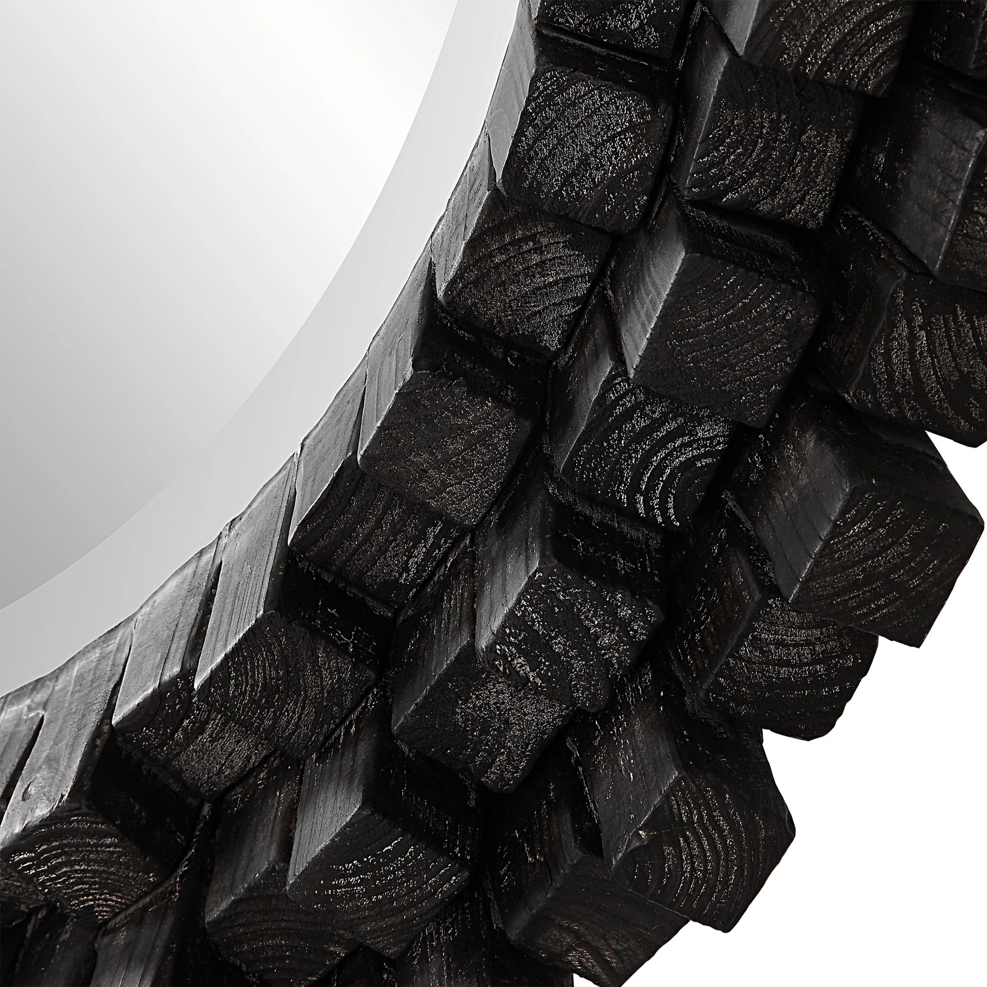 Circle of Piers Round Mirror by Uttermost in ebony. Made from fir, mirror, mdf in a modern style.