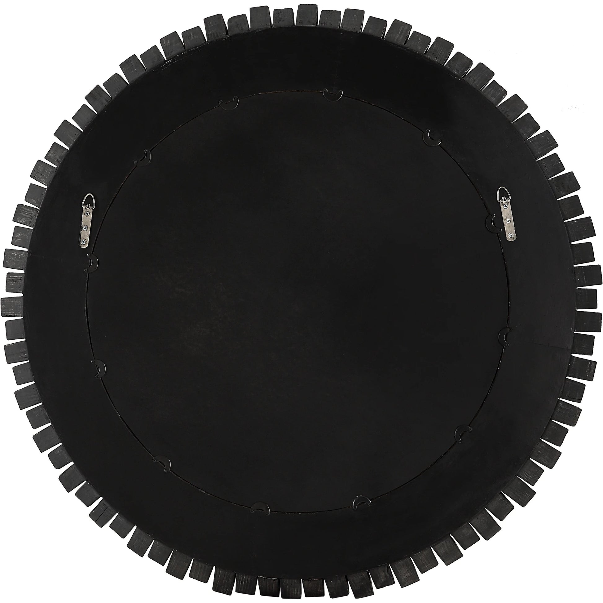 Circle of Piers Round Mirror by Uttermost in ebony. Made from fir, mirror, mdf in a modern style.