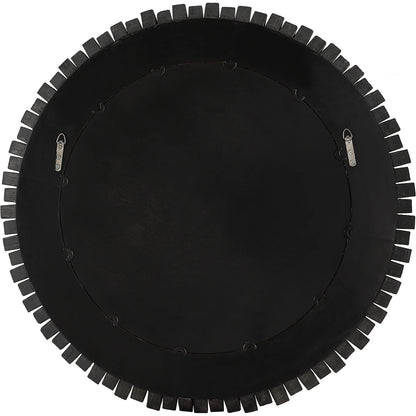 Circle of Piers Round Mirror by Uttermost in ebony. Made from fir, mirror, mdf in a modern style.