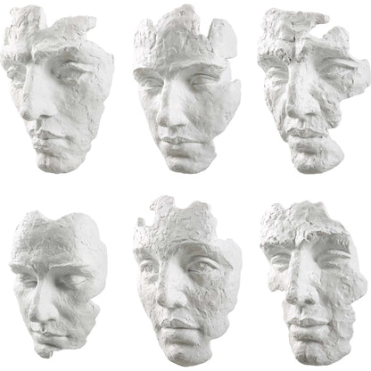 Self-Portrait Mask Wall Decor by Uttermost in white. Made from polyresin in a modern style.