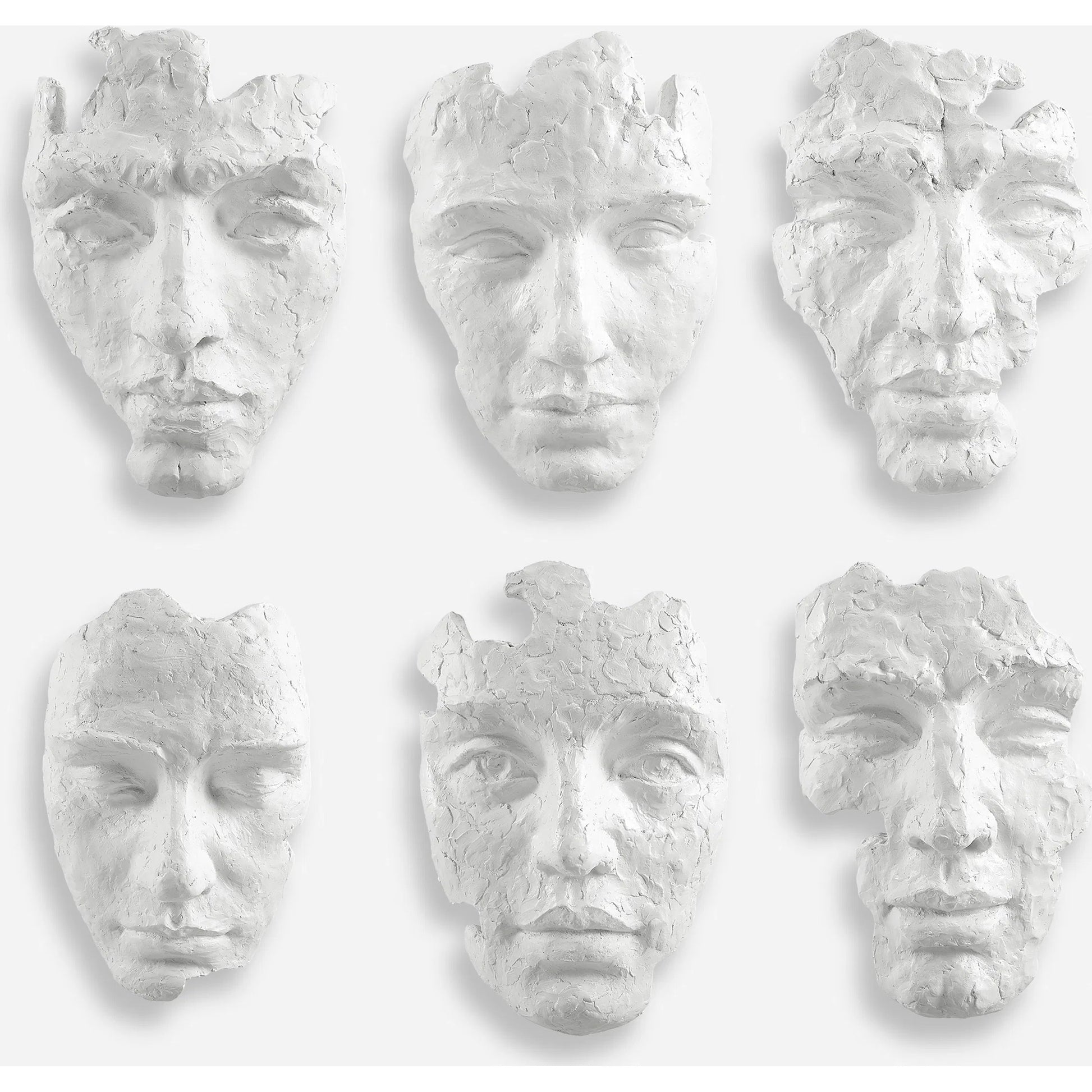 Self-Portrait Mask Wall Decor by Uttermost in white. Made from polyresin in a modern style.