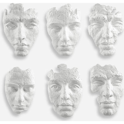 Self-Portrait Mask Wall Decor by Uttermost in white. Made from polyresin in a modern style.