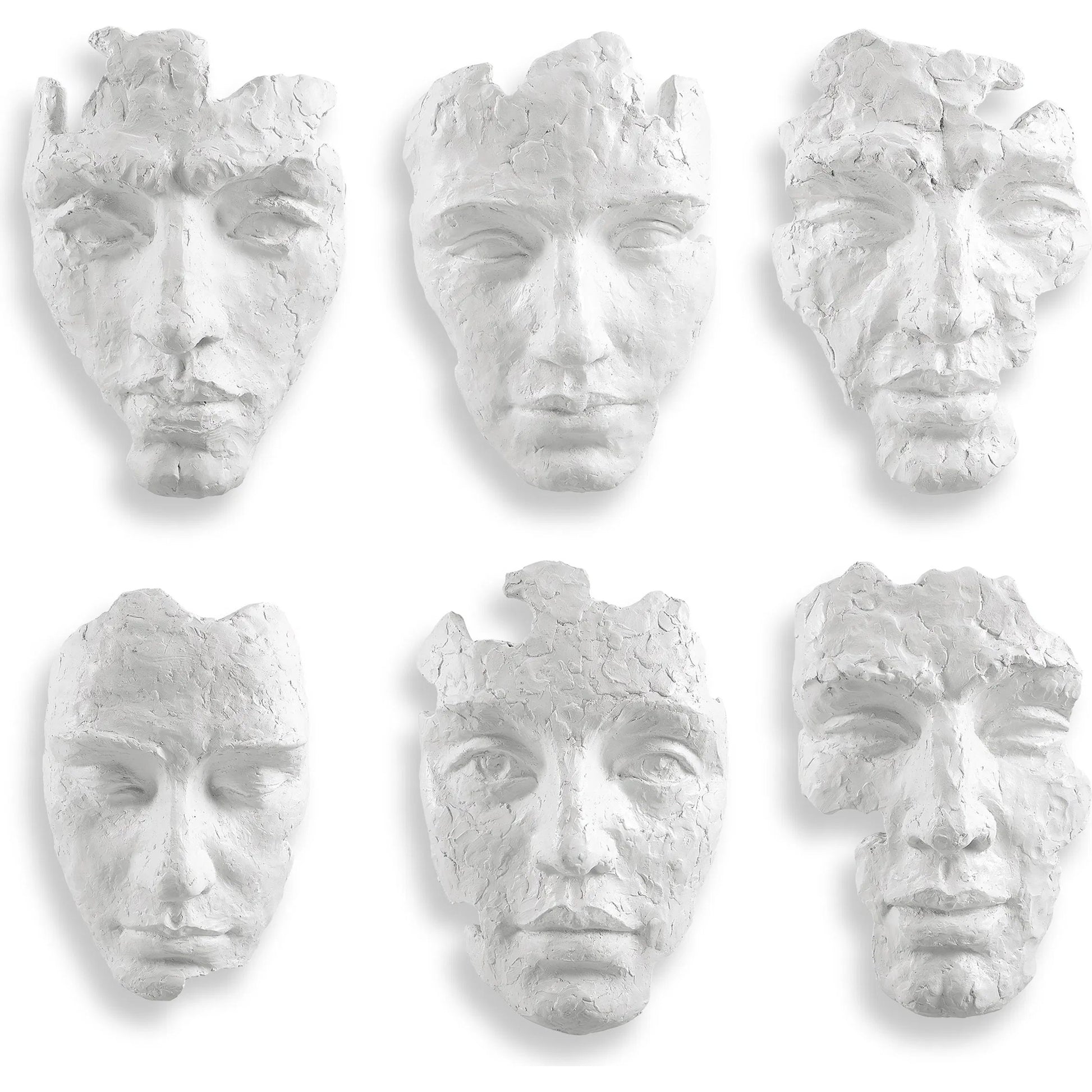 Self-Portrait Mask Wall Decor by Uttermost in white. Made from polyresin in a modern style.