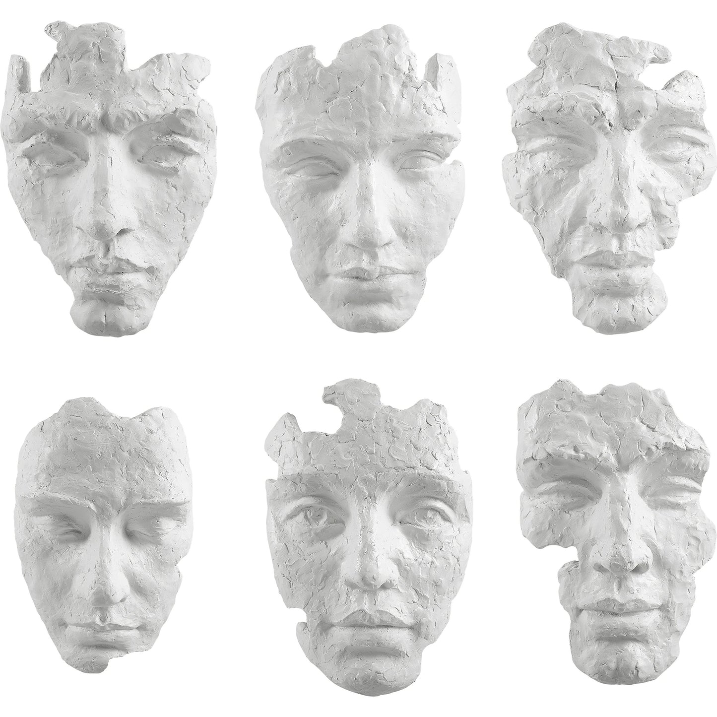 001 SI-2146801 | Primary Silo | Self-Portrait Mask Wall Decor by Uttermost in white. Made from polyresin in a modern style.