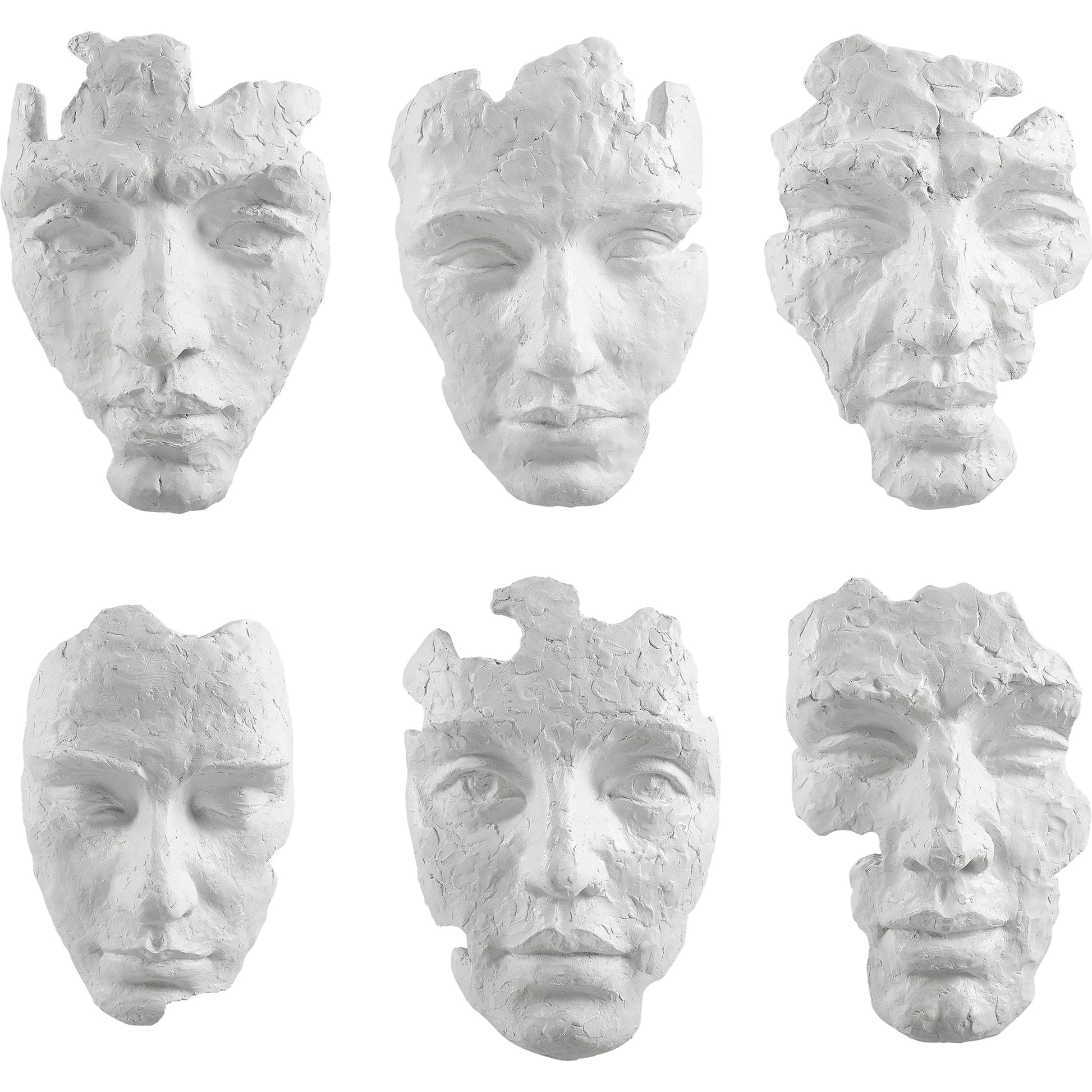 Self-Portrait Mask Wall Decor by Uttermost in white. Made from polyresin in a modern style.