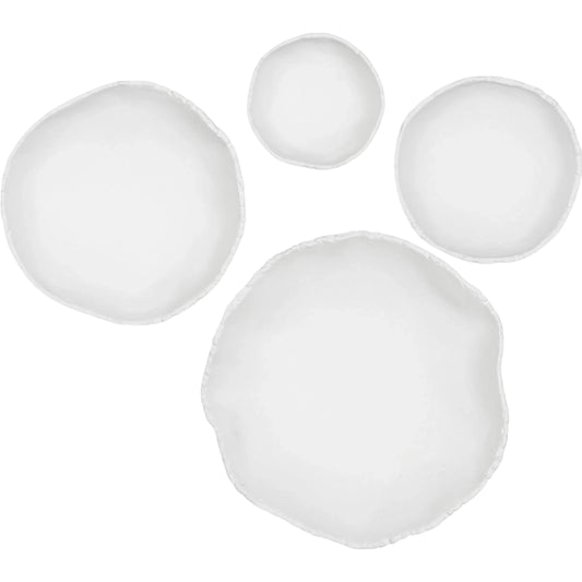 Lucky Coins Wall Bowls by Uttermost in matte white. Made from aluminum in a unique style.
