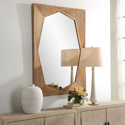 Marquise Natural Mirror by Uttermost in gray. Made from fir wood, mdf, mirror in a transitional style.