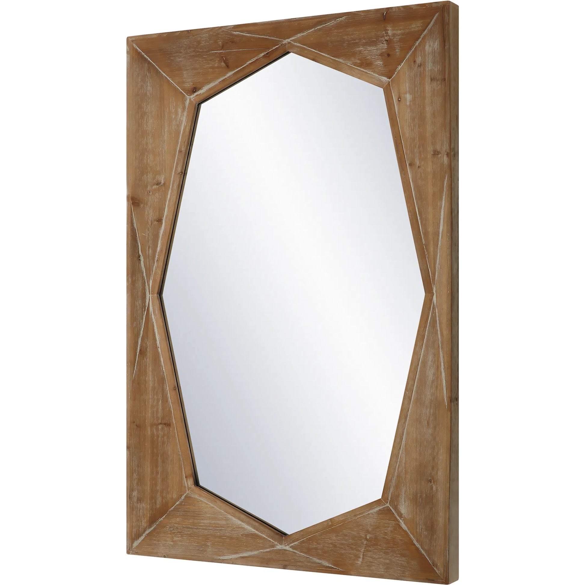 Marquise Natural Mirror by Uttermost in gray. Made from fir wood, mdf, mirror in a transitional style.