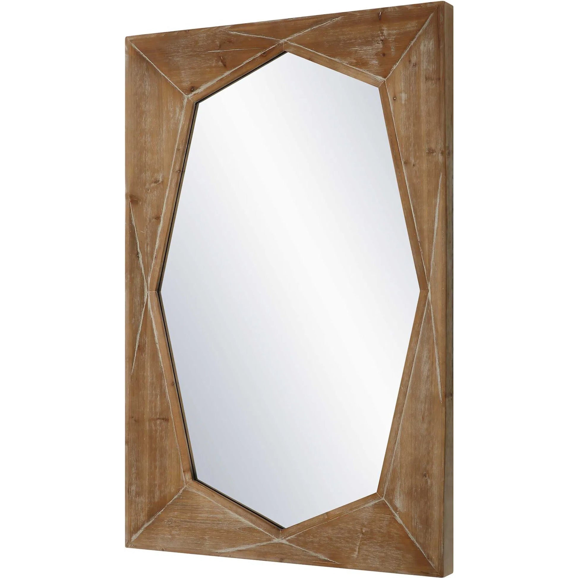 Marquise Natural Mirror by Uttermost in gray. Made from fir wood, mdf, mirror in a transitional style.
