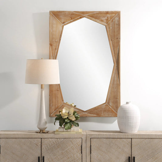Marquise Natural Mirror by Uttermost in gray. Made from fir wood, mdf, mirror in a unique style.
