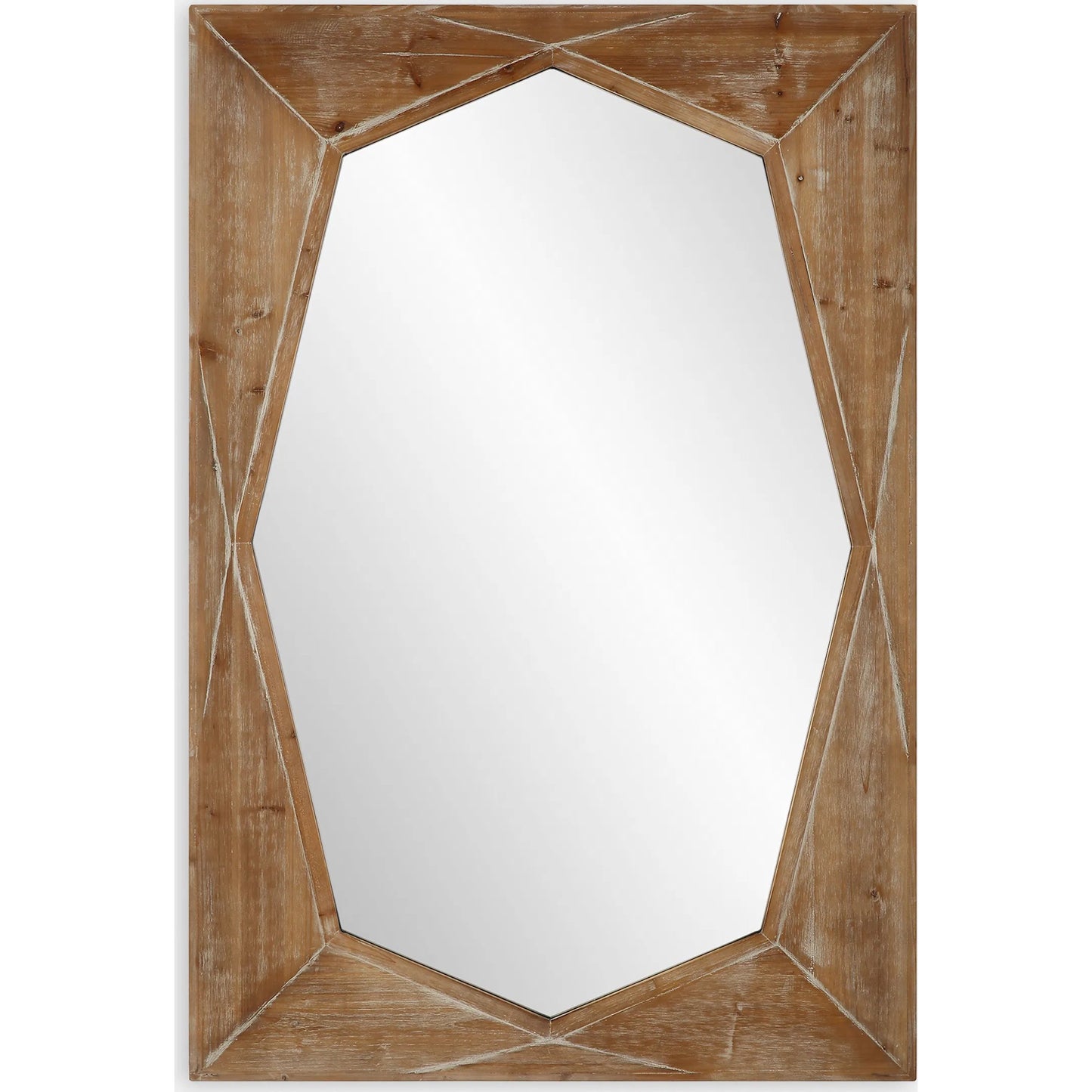 001 SI-2262131 | Primary Silo | Marquise Natural Mirror by Uttermost in gray. Made from fir wood, mdf, mirror in a transitional style.