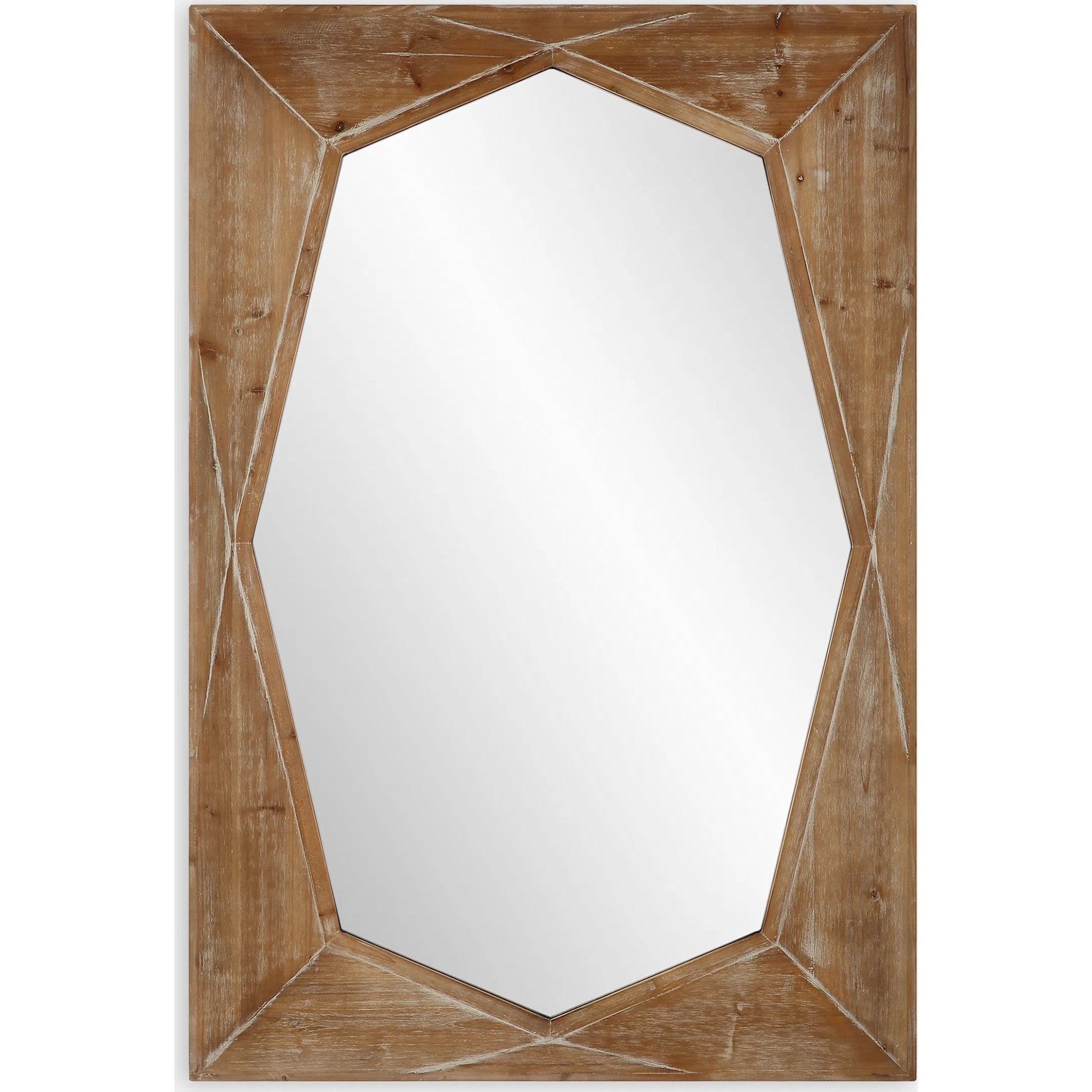 Marquise Natural Mirror by Uttermost in gray. Made from fir wood, mdf, mirror in a transitional style.