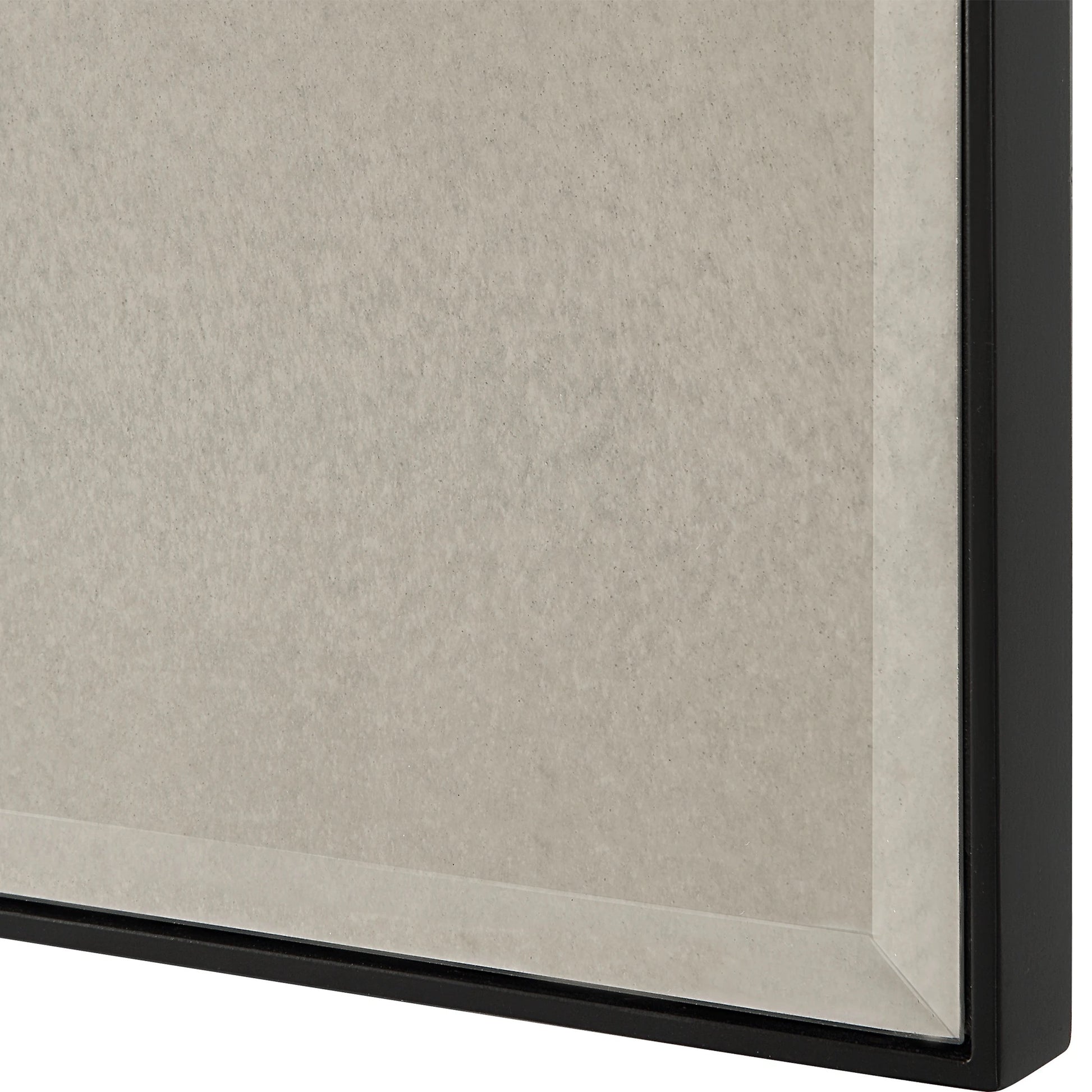 Serchio Oversized Mirror by Uttermost in black. Made from iron, mirror, mdf in a modern style.