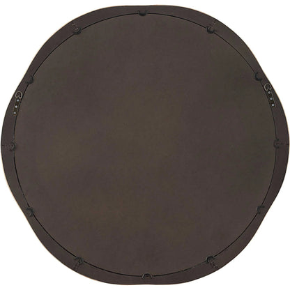 Salina Round Bamboo Mirror by Uttermost in natural. Made from mdf, bamboo, rattan, mirror in a transitional style.