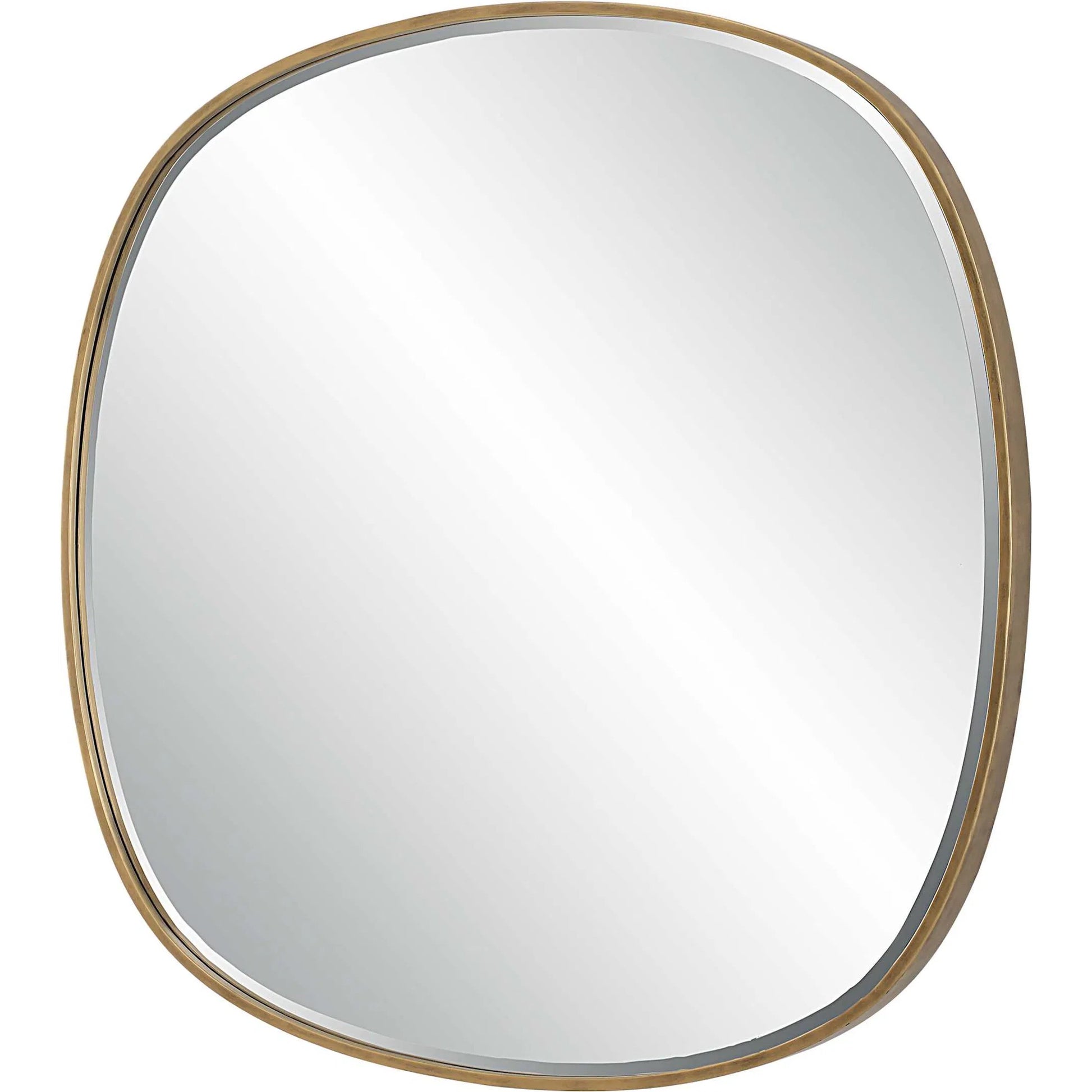 Webster Mirror by Uttermost in gold. Made from iron，mirror，mdf in a transitional style.
