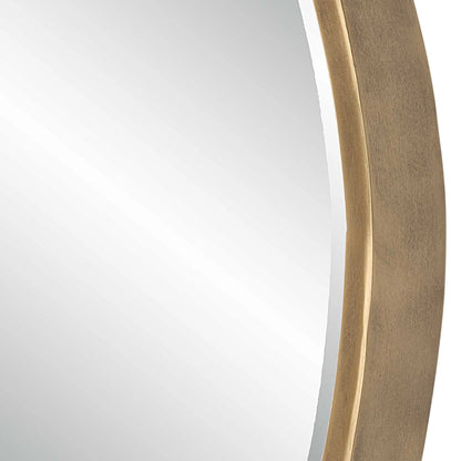 Webster Mirror by Uttermost in gold. Made from iron，mirror，mdf in a transitional style.