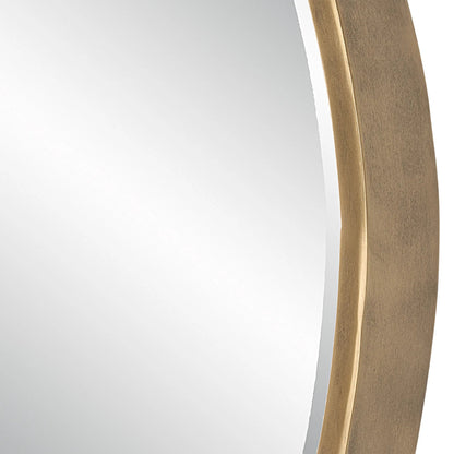 Webster Mirror by Uttermost in gold. Made from iron，mirror，mdf in a transitional style.