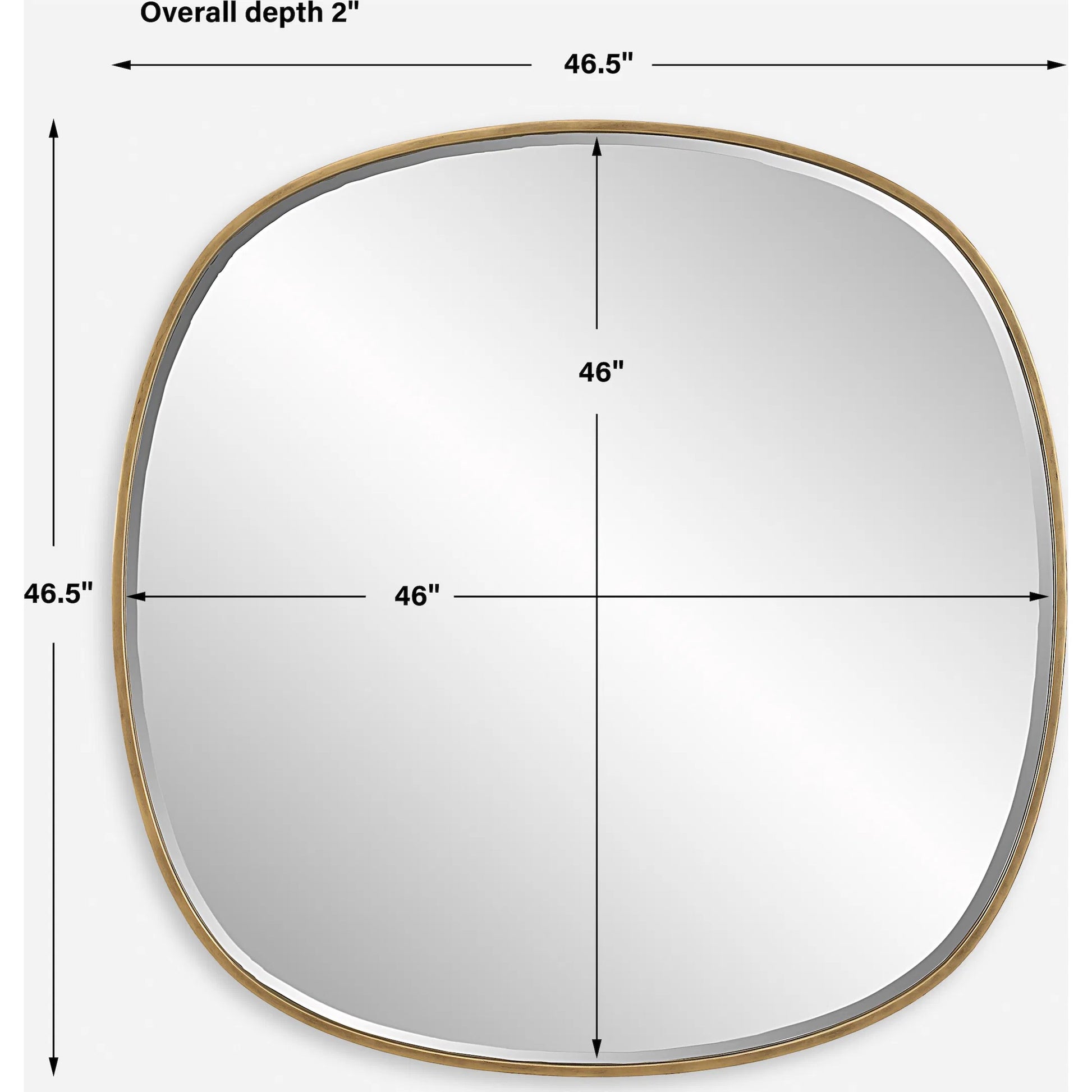 Webster Mirror by Uttermost in gold. Made from iron，mirror，mdf in a transitional style.