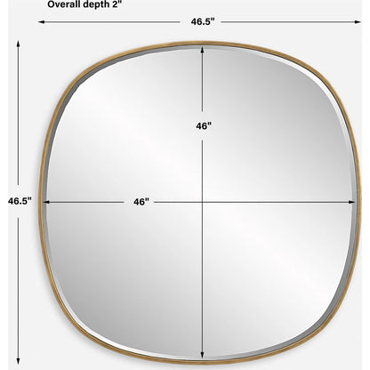 Webster Mirror by Uttermost in gold. Made from iron，mirror，mdf in a transitional style.