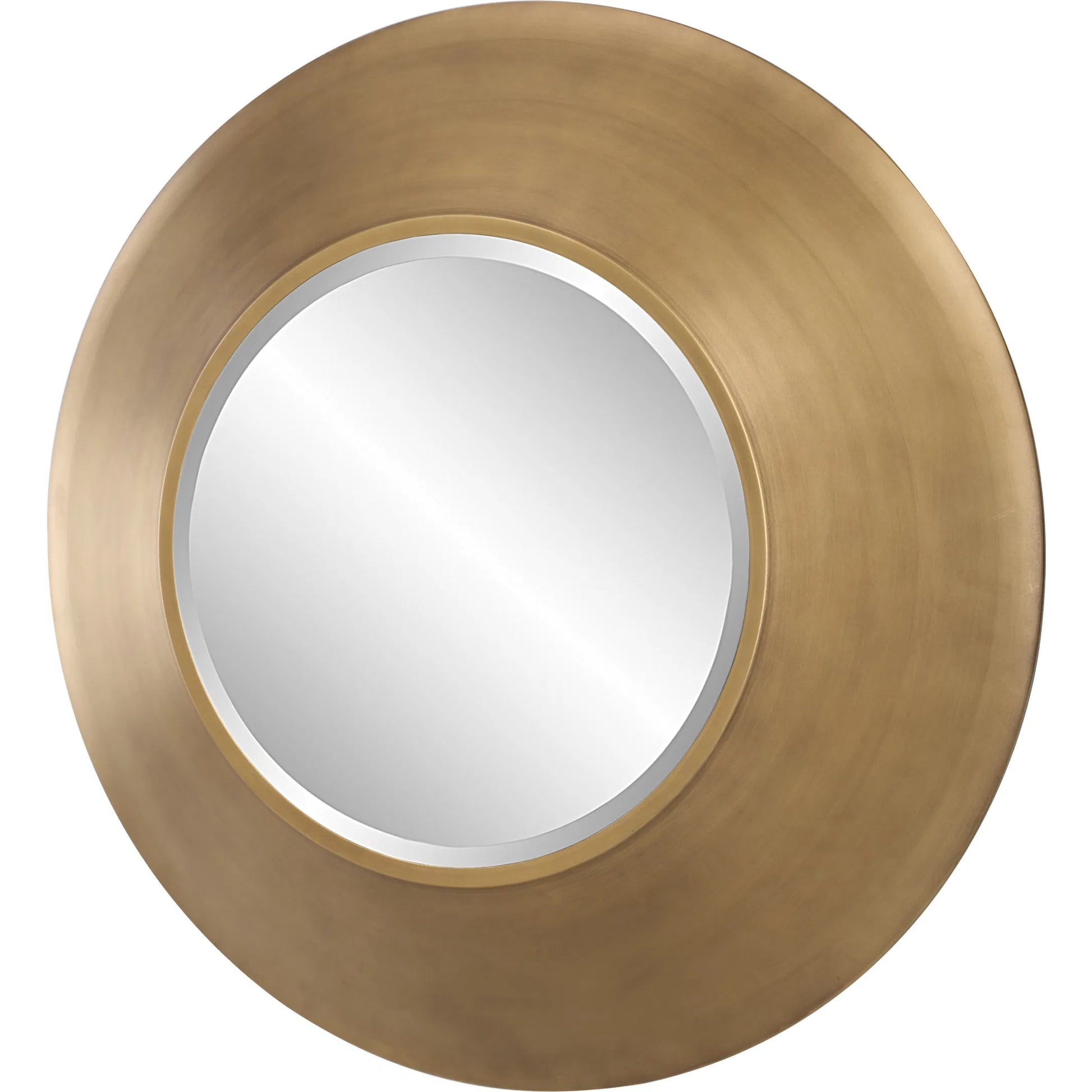 Contessa Round Mirror by Uttermost in gold. Made from mirror, iron in a modern style.