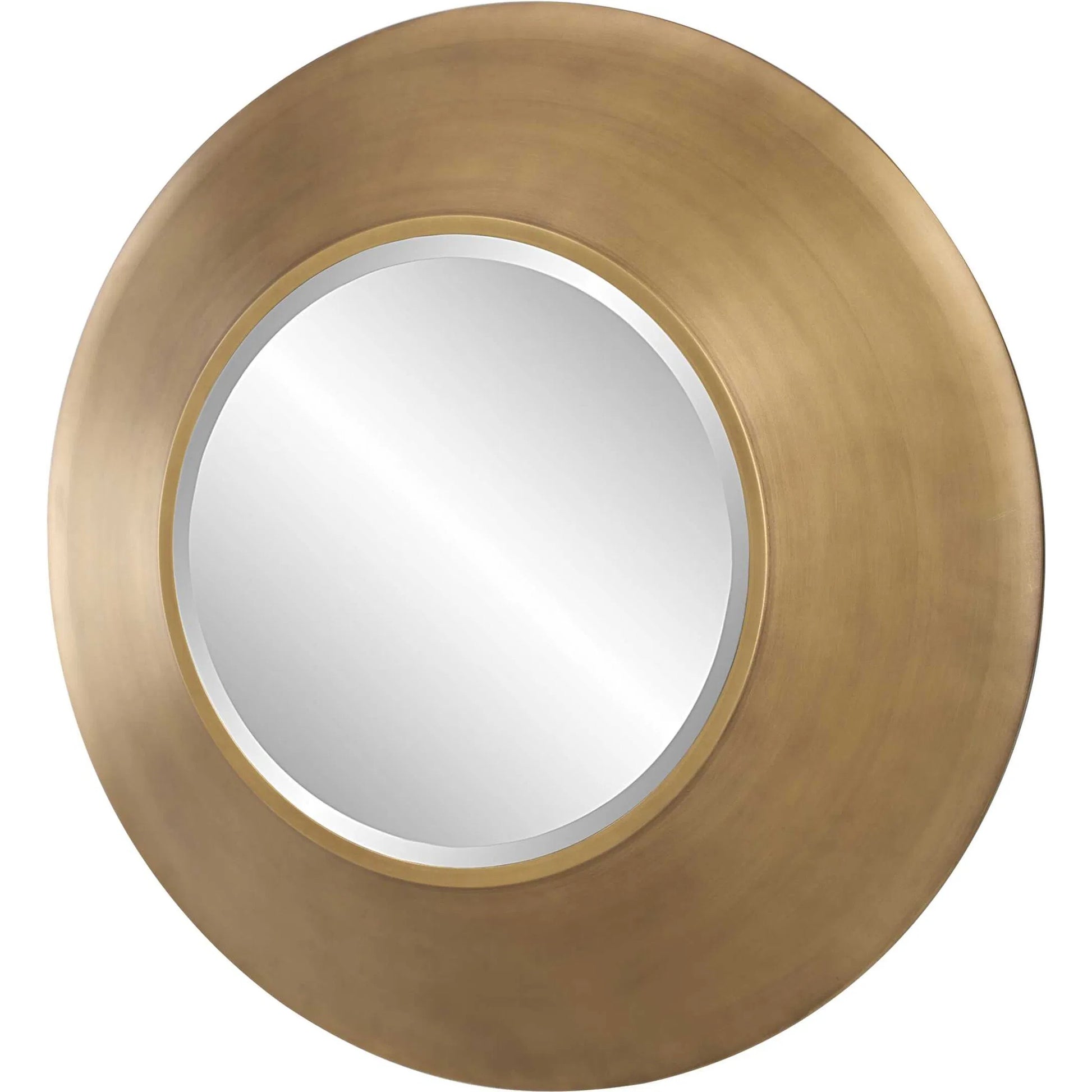 Contessa Round Mirror by Uttermost in gold. Made from mirror, iron in a modern style.