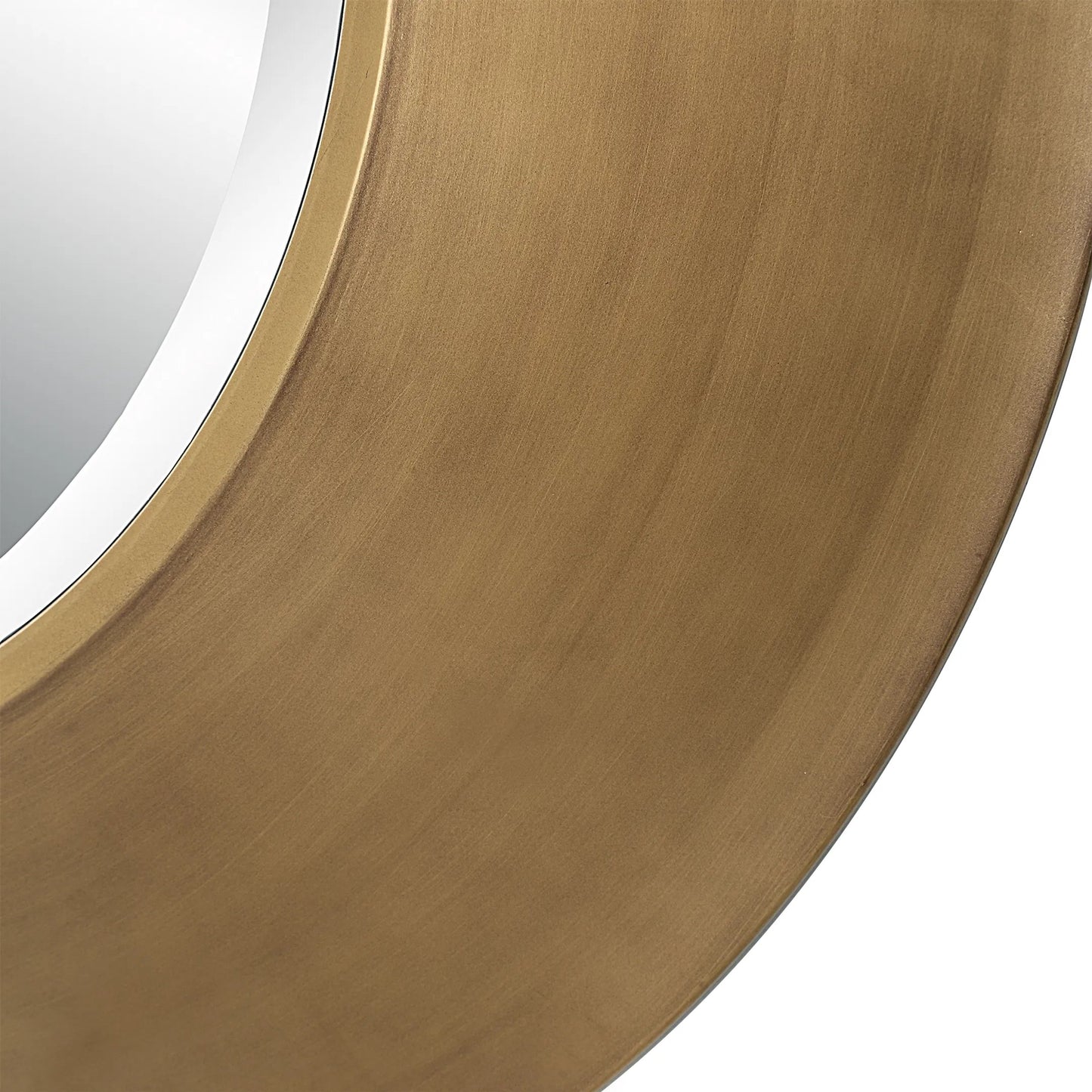 002 SI-2262129 | Closeup | Contessa Round Mirror by Uttermost in gold. Made from mirror, iron in a modern style.