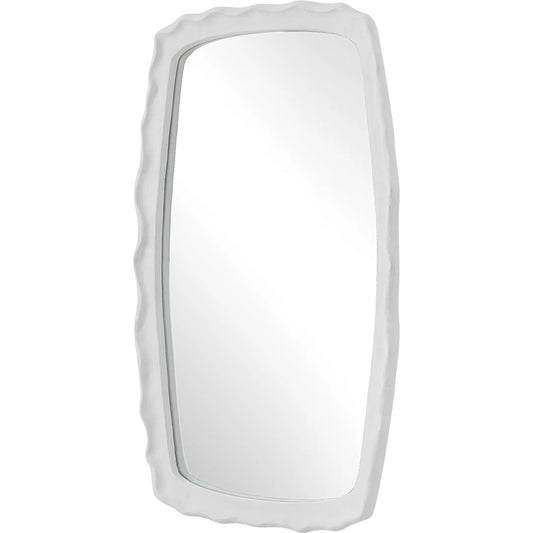 Marbella Mirror by Uttermost in white. Made from iron, mdf, glass, resin in a unique style.