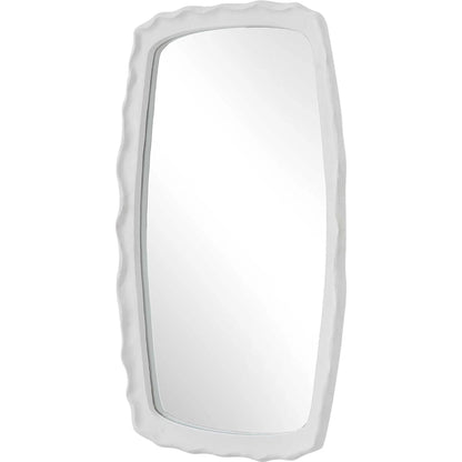 Marbella Mirror by Uttermost in white. Made from iron, mdf, glass, resin in a transitional style.
