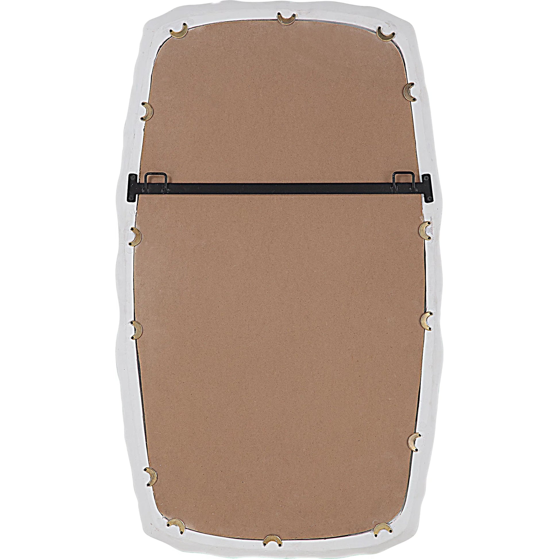 Marbella Mirror by Uttermost in white. Made from iron, mdf, glass, resin in a transitional style.