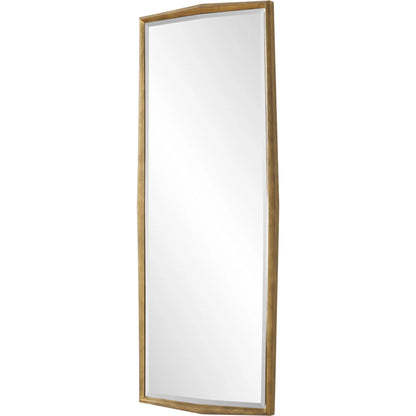 On Point Dressing Mirror by Uttermost in gold leaf. Made from mirror, mdf in a transitional style.