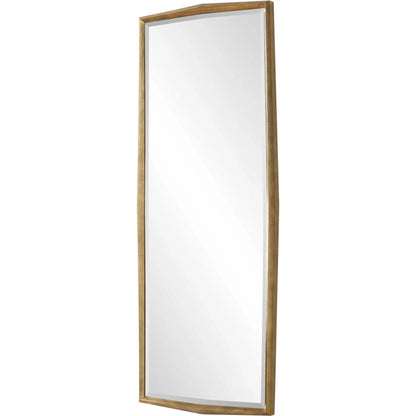 On Point Dressing Mirror by Uttermost in gold leaf. Made from mirror, mdf in a transitional style.