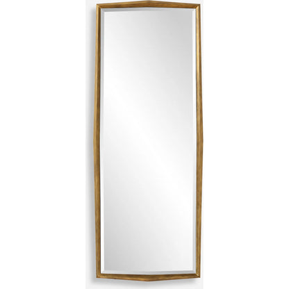 On Point Dressing Mirror by Uttermost in gold leaf. Made from mirror, mdf in a transitional style.