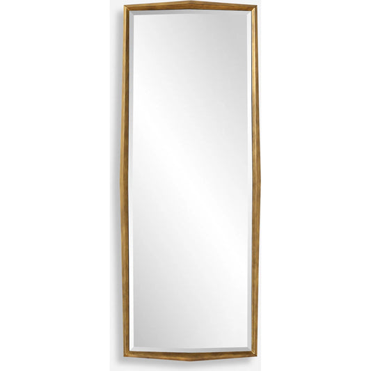On Point Dressing Mirror by Uttermost in gold leaf. Made from mirror, mdf in a unique style.