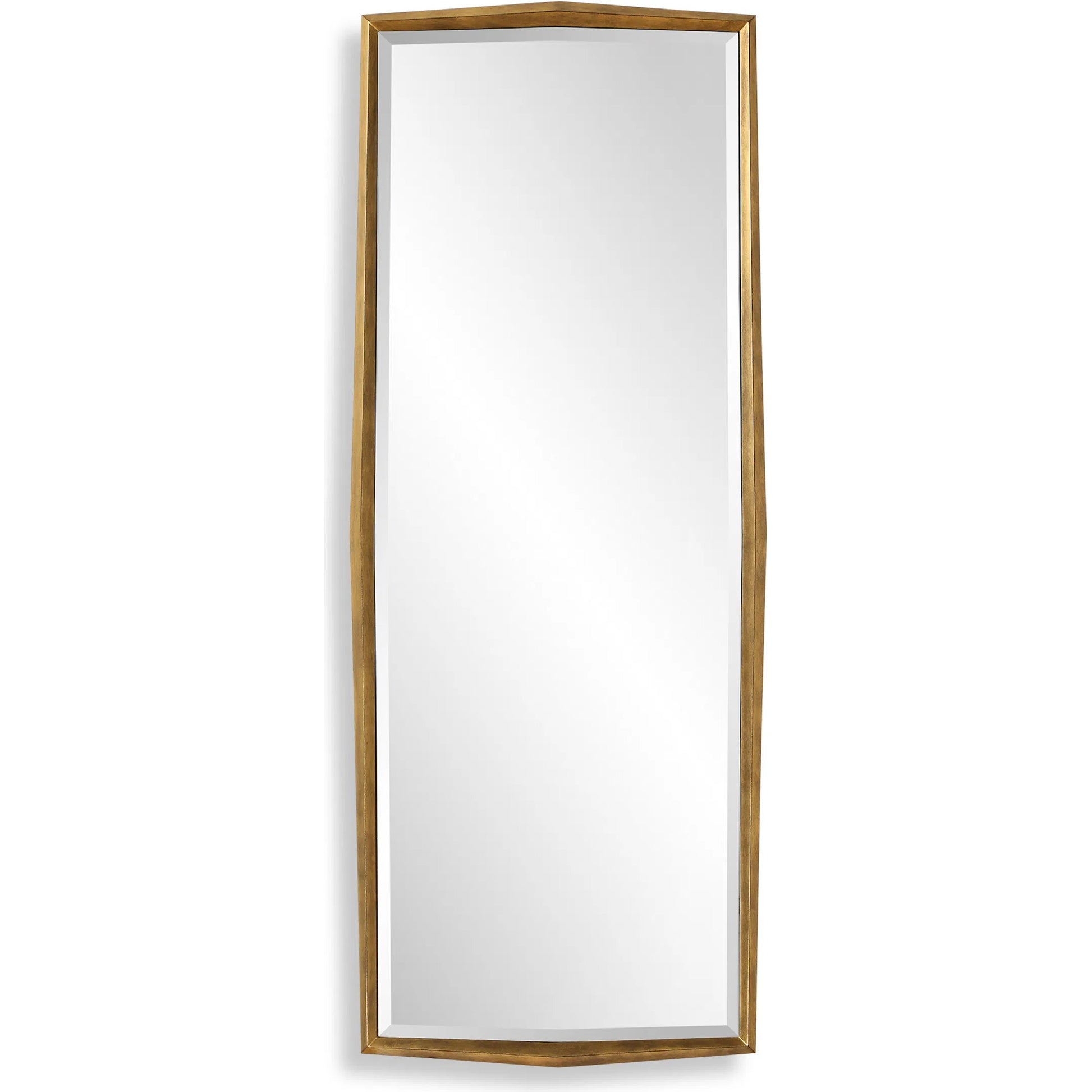 On Point Dressing Mirror by Uttermost in gold leaf. Made from mirror, mdf in a transitional style.