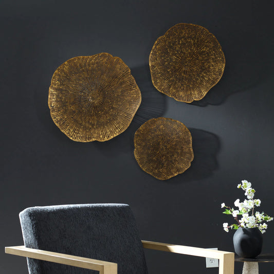 Radiance Wall Decor by Uttermost in gold. Made from iron in a unique style.
