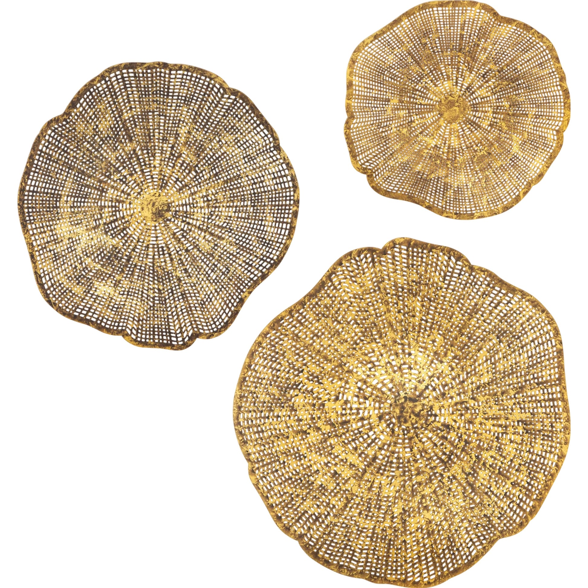 Radiance Wall Decor by Uttermost in gold. Made from iron in a cottage & farmhouse style.