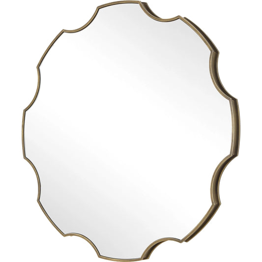 Gearing up Mirror by Uttermost in bronze. Made from iron, mirror, mdf in a transitional style.