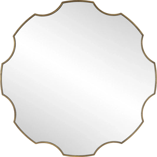 Gearing up Mirror by Uttermost in bronze. Made from iron, mirror, mdf in a unique style.