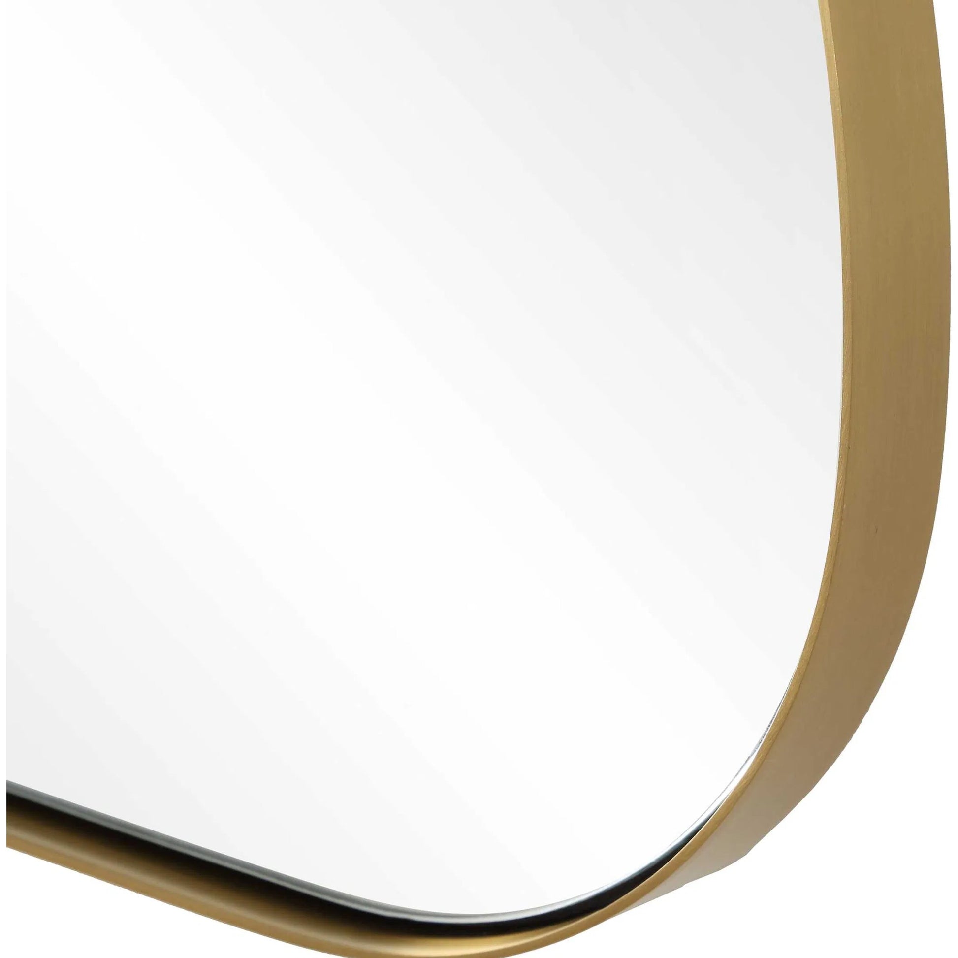 Talia Vanity Mirror by Uttermost in brass. Made from stainless steel, mirror, mdf in a transitional style.
