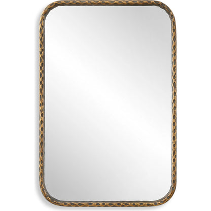 A Little Knotty Vanity Mirror by Uttermost in bronze. Made from mirror, iron, mdf in a transitional style.