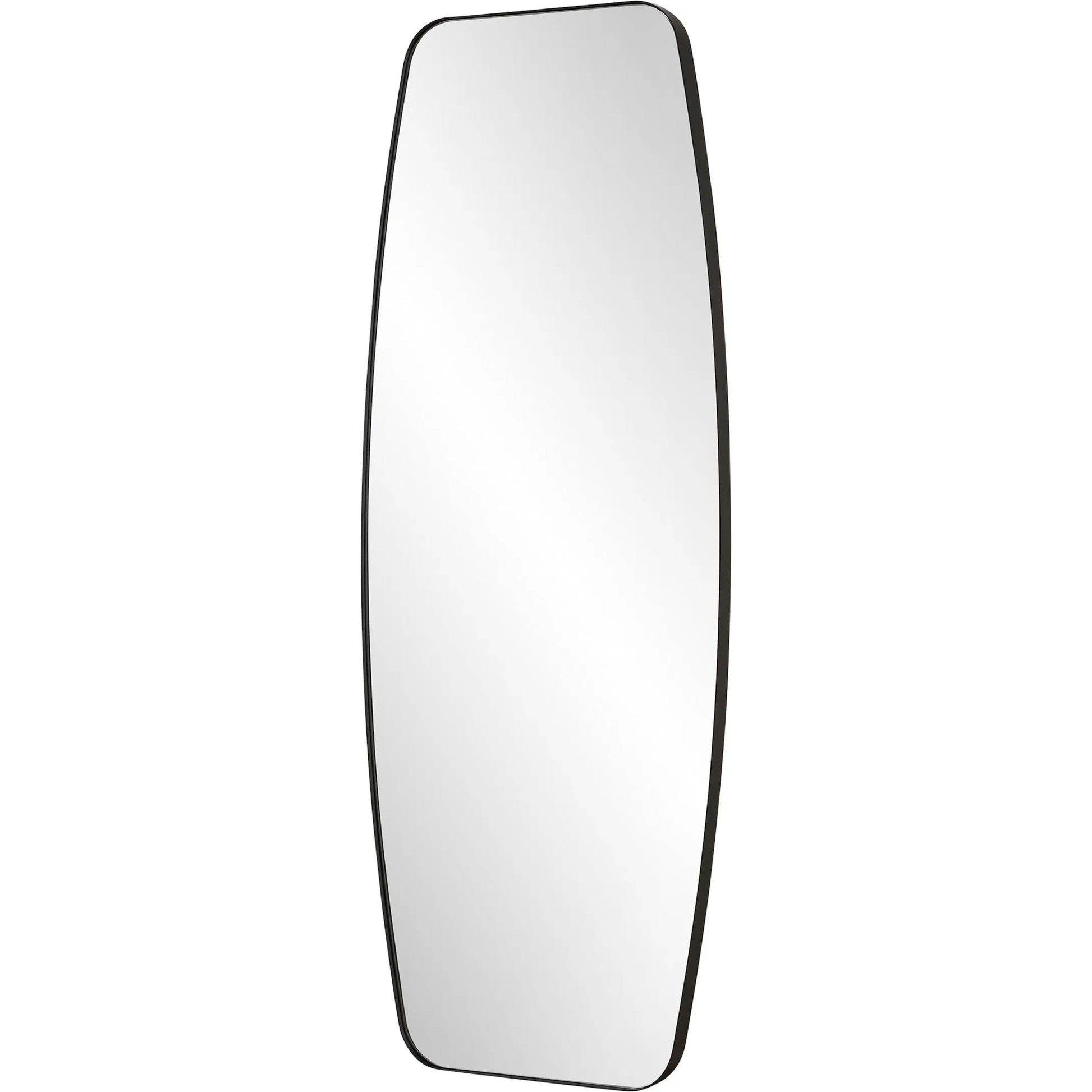 Caspian Curved Dressing Mirror by Uttermost in black. Made from iron, mirror, mdf in a transitional style.