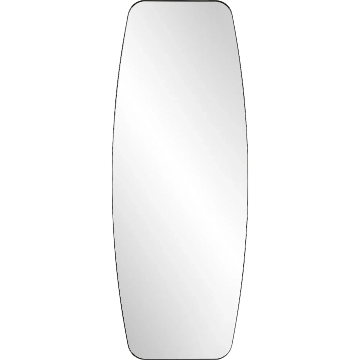 001 SI-2262146 | Primary Silo | Caspian Curved Dressing Mirror by Uttermost in black. Made from iron, mirror, mdf in a transitional style.