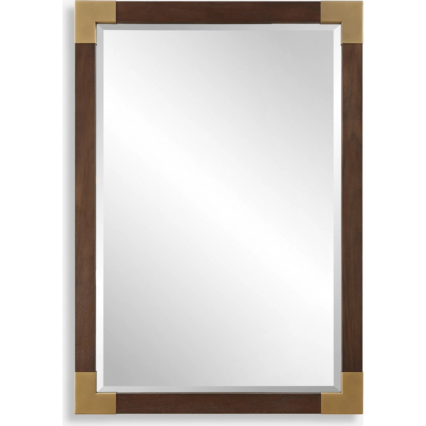 001 SI-2262148 | Primary Silo | Rhea Mirror by Uttermost in gold. Made from mdf, glass, walnut veneer, iron in a unique style.