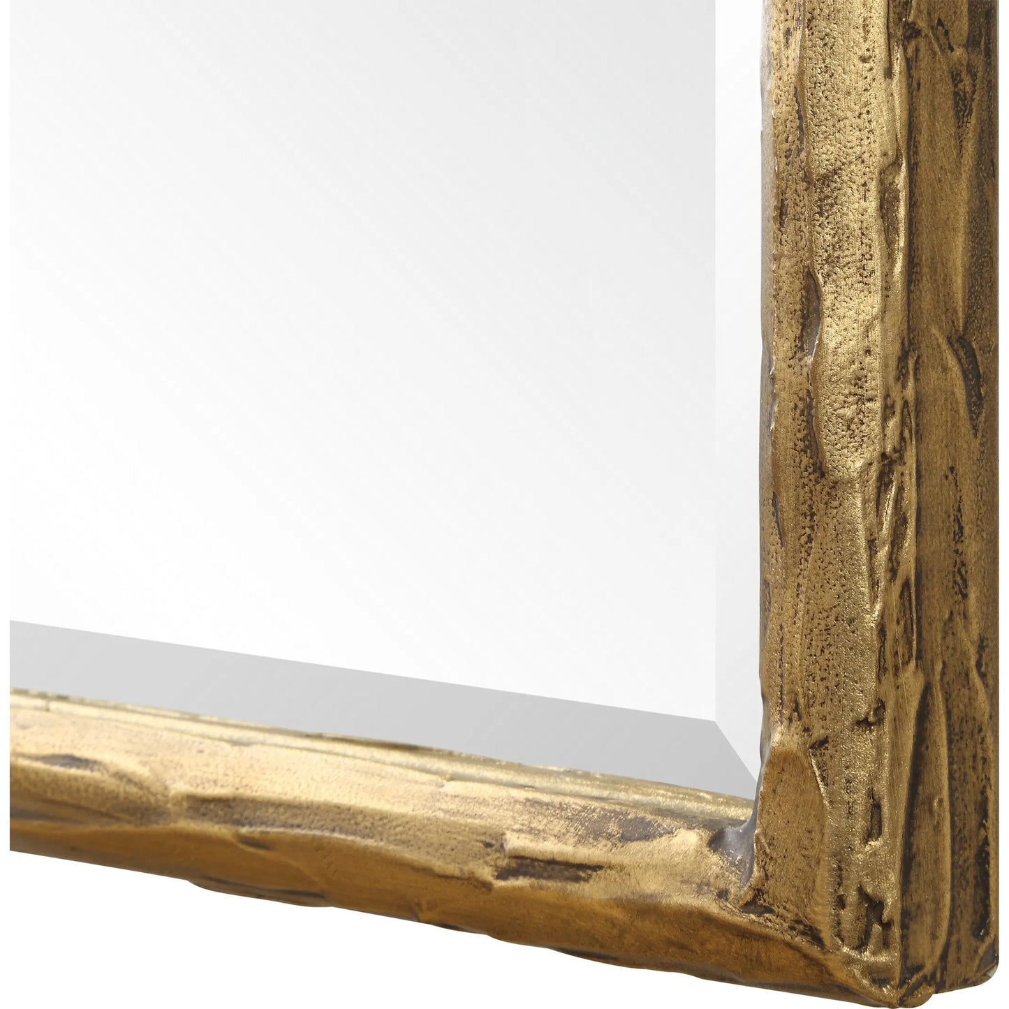 004 SI-2262160 | Closeup | Sutton Vanity Mirror by Uttermost in gold. Made from iron, mirror, mdf in a transitional style.