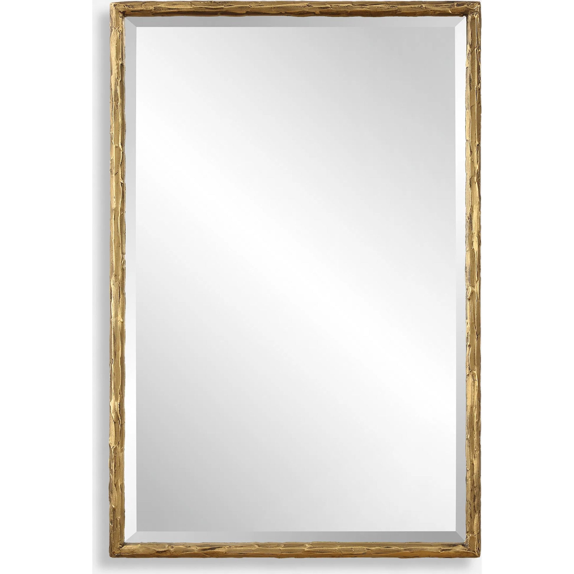 Sutton Vanity Mirror by Uttermost in gold. Made from iron, mirror, mdf in a transitional style.